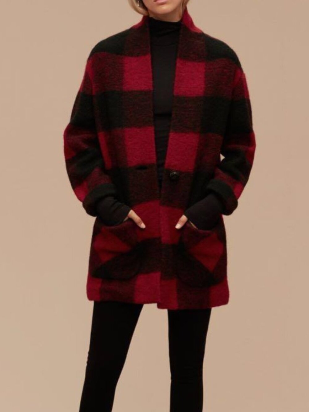 Aritzia Wilfred Plaid Off Duty Jacket